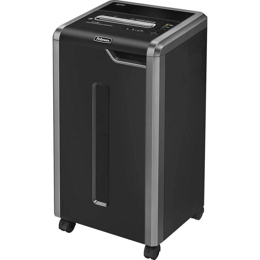 Fellowes Powershred 325Ci 100% Jam-Proof Cross-Cut Shredder - Continuous Shredder - Cross Cut - 22 Per Pass - for shredding Staples, Credit Card, CD, DVD, Paper Clip, Junk Mail, Paper - 0.156" x 1.500" Shred Size - P-4 - 15 ft/min - 9.50" Throat - 22 g...
