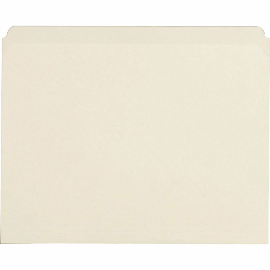 Business Source Straight Tab Cut Letter Recycled Top Tab File Folder - 8 1/2" x 11" - 3/4" Expansion - 11 pt. - Manila Paper - Manila - 10% Recycled - 100 / Box