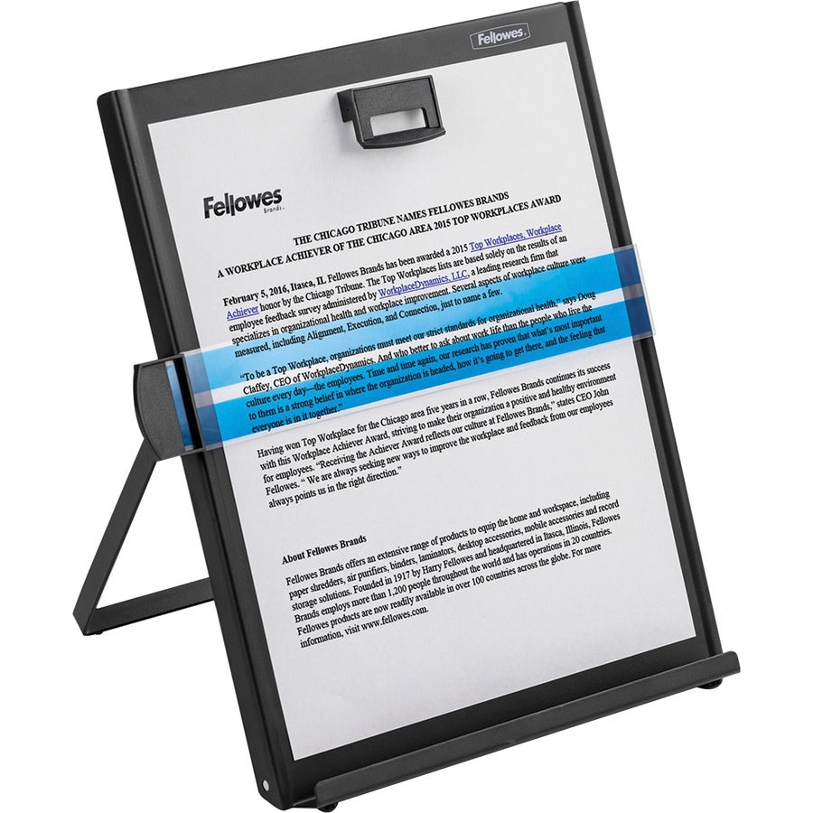 Fellowes Metal Copyholder - 11.4" Height x 10.6" Width x 8.4" Depth - Black - Metal