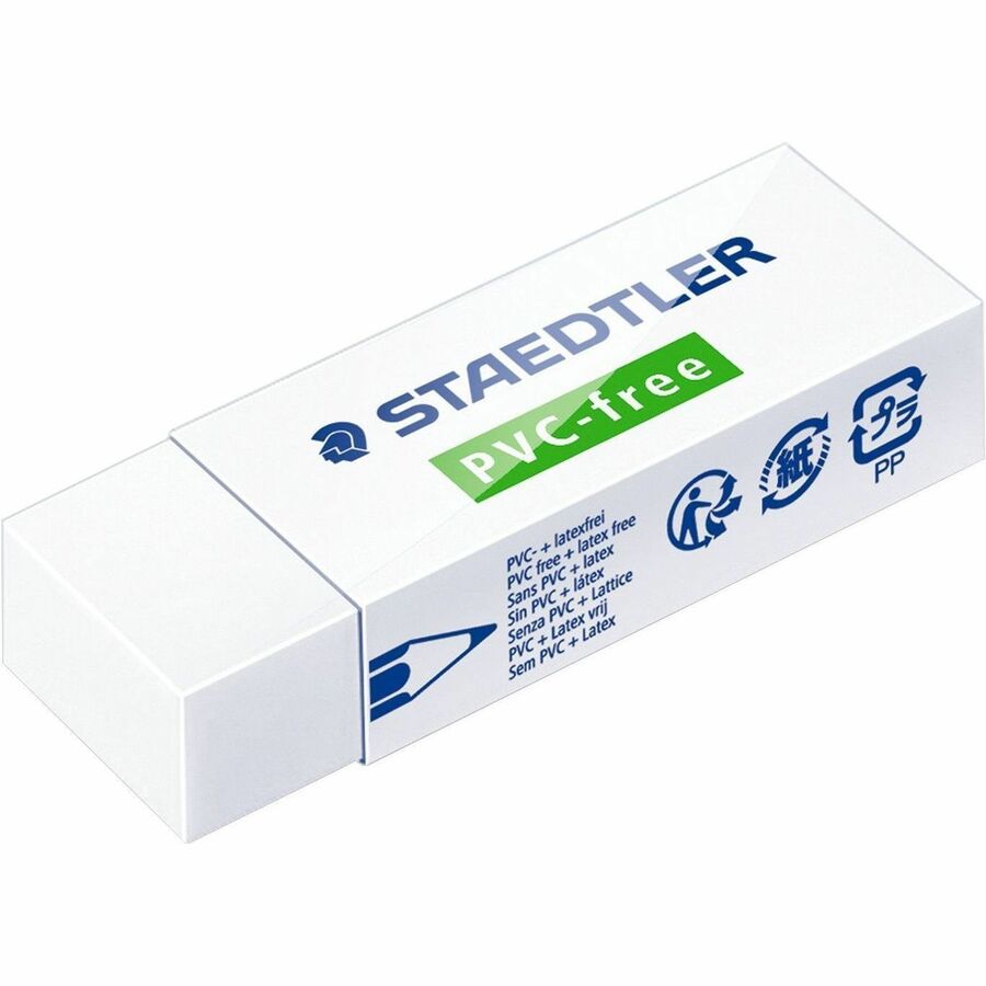 Staedtler PVC Free Eraser - 0.9" Width x 0.5" Height x 2.4" Length - 1 Each - Latex-free, Smudge-free, PVC-free