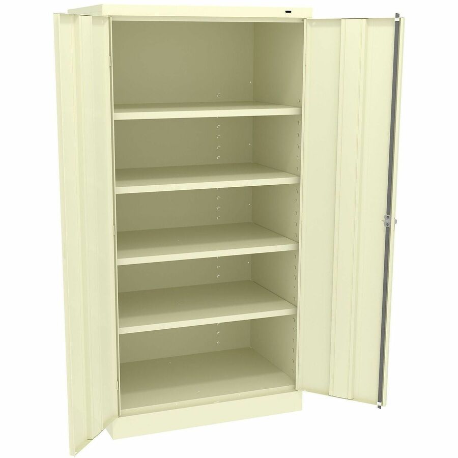 Tennsco Putty Standard Cabinet - 36" Width x 24" Depth x 72" Height - 5 x Shelf(ves) - 2 x Standard Door(s) - 1000 lb Load Capacity - Heavy Duty, Reinforced Door, Locking System, Durable, Hinged Door, Welded - Putty - Steel - Recycled - Assembly Required