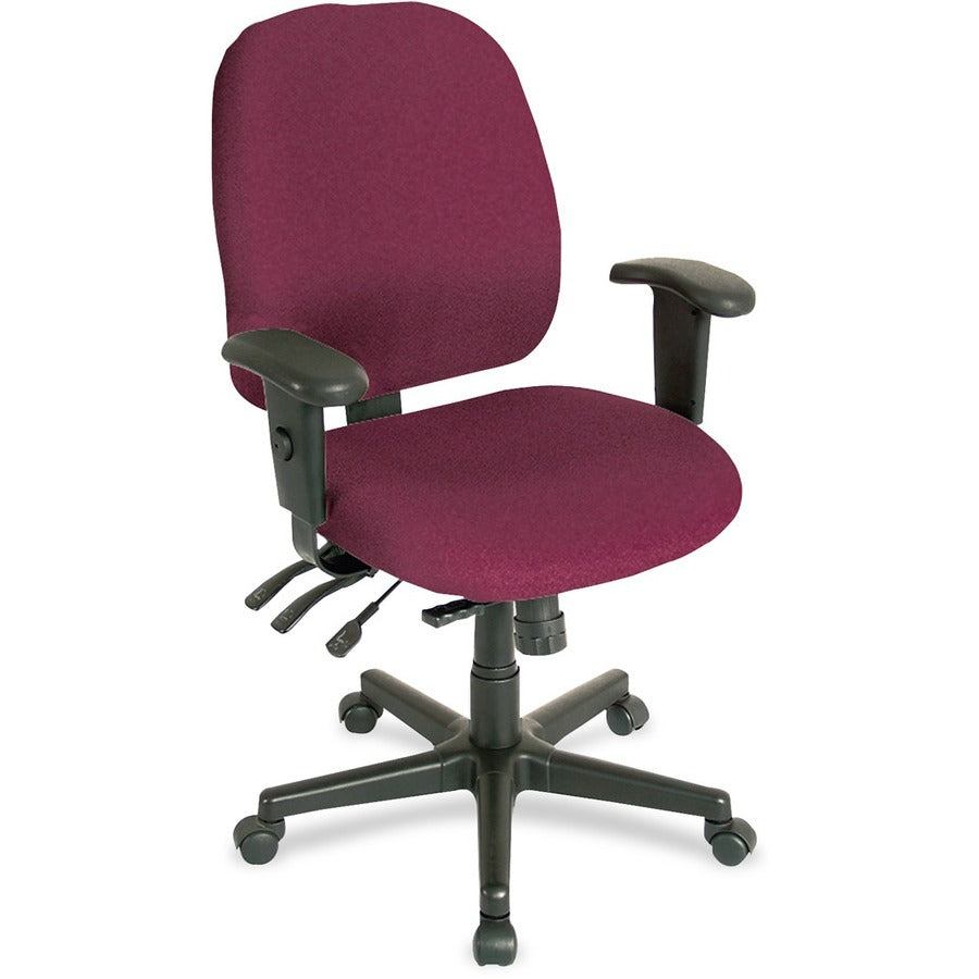 Eurotech 498SL Task Chair - Burgundy Seat Color - 5-star Base - 1 Each