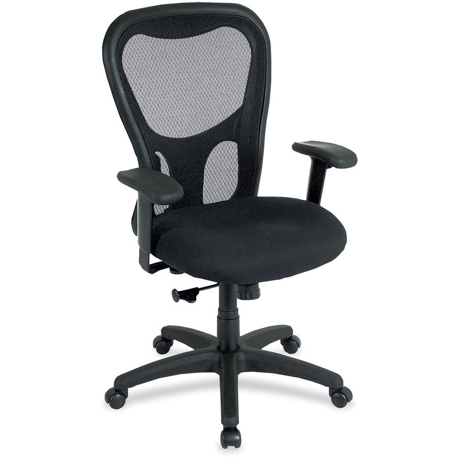 Eurotech Apollo MM9500 High Back Chair - Black Seat Color - 5-star Base - 1 Each