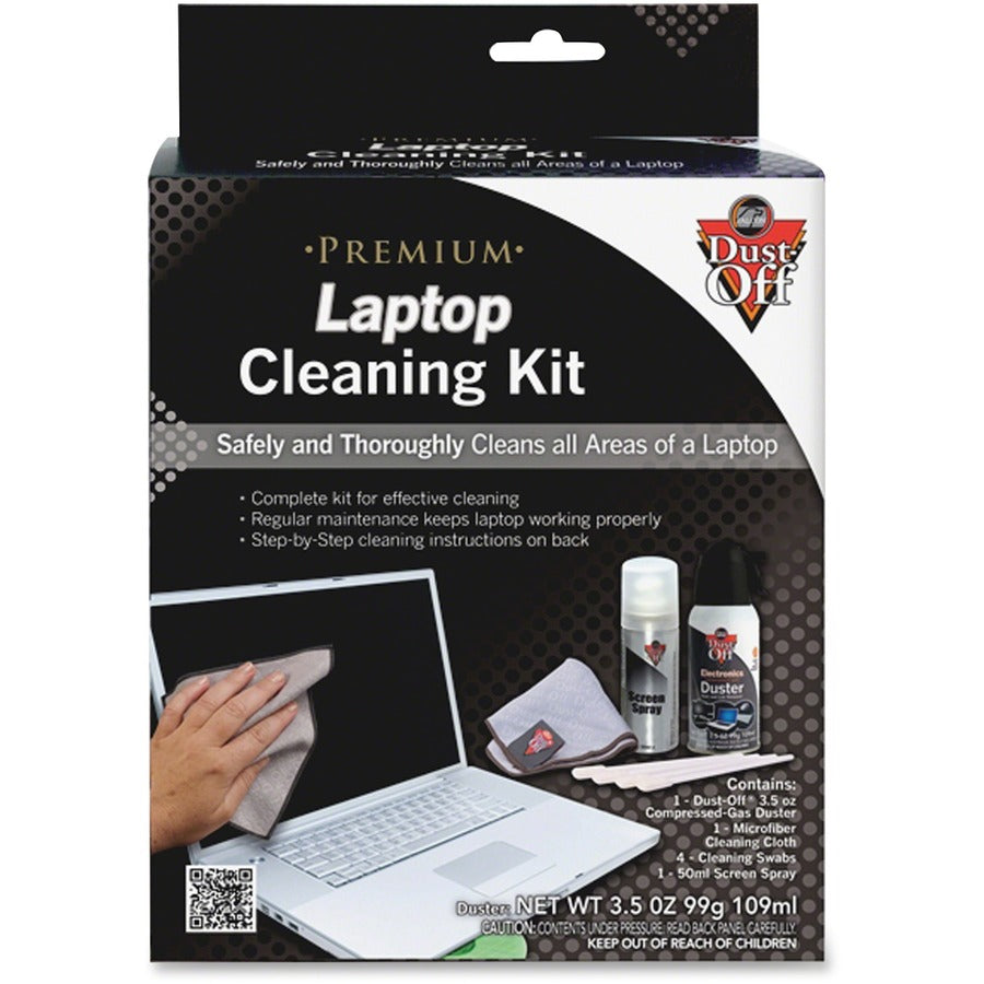 Dust-Off Computer Care Cleaning Kit - For Notebook - Black, Gray - 1 Each