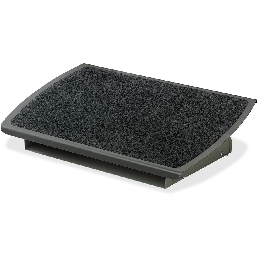 3M Ergonomic Adjustable Footrest - 4" to 4.75" Adjustable Height - 30°, Tilt - Gray - 1 Each