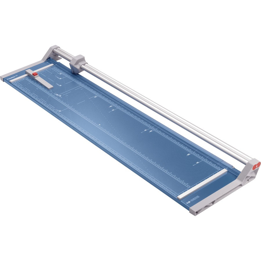 Dahle 558 Professional Rotary Trimmer - 12 Sheet Cutting Capacity - 51" Cutting Length - 3.4" Height x 15.1" Width x 59.9" Length - Automatic Clamp, Self-sharpening Blade, Adjustable Alignment Guide, Metal Base, Screened Guide, Non-slip Rubber Feet - M...
