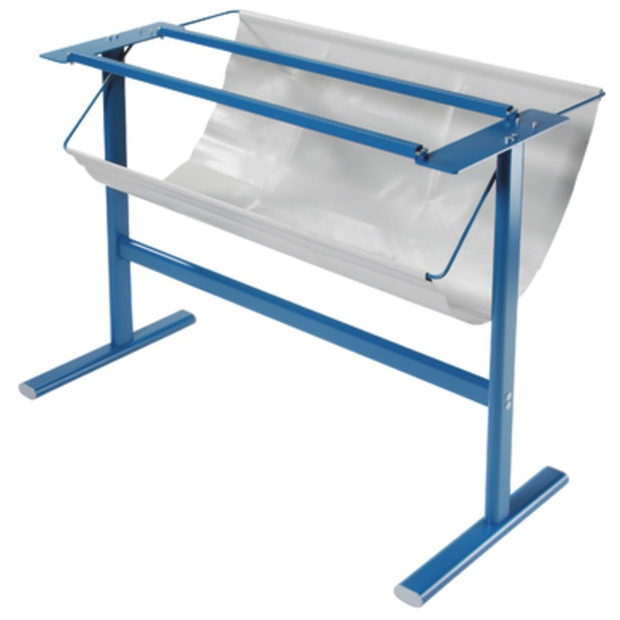 Dahle 798 Premium Rotary Trimmer Stand w/Paper Catch - 34.50" Height x 14" Width - Steel, Vinyl - Blue