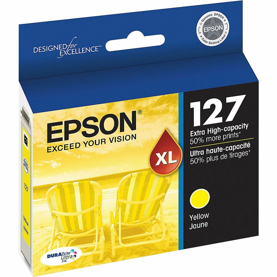 Epson DURABrite T127420-S Original Inkjet Ink Cartridge - Yellow - 1 Each - Inkjet - Yellow - 1 Each