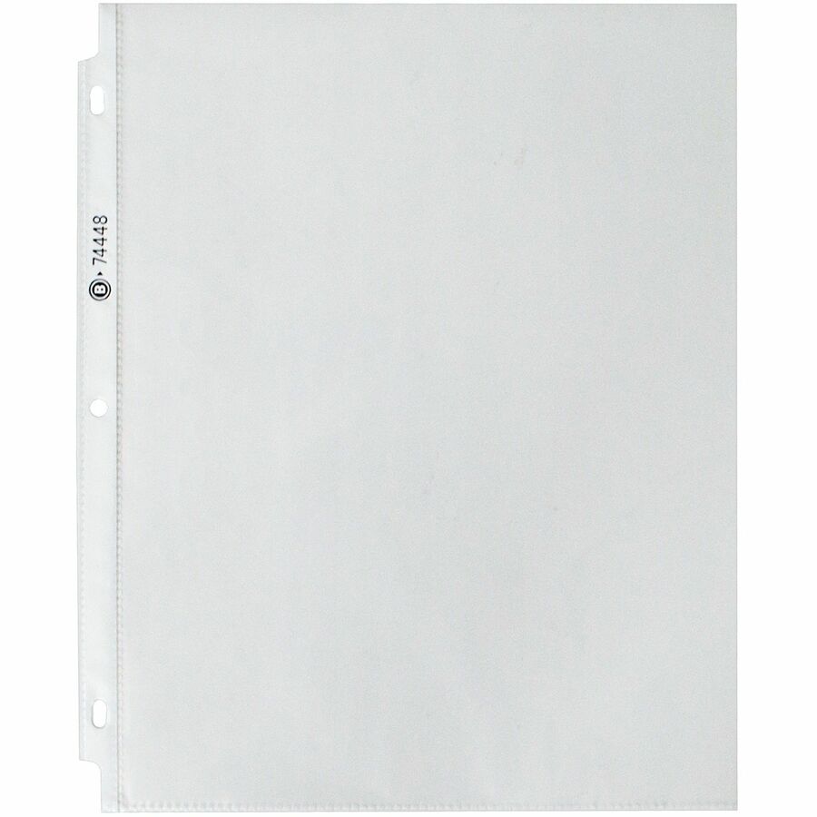 Business Source Economy Weight Sheet Protectors - 11" Height x 9" Width x 2 mil Thickness - For Letter 8 1/2" x 11" Sheet - Ring Binder - Rectangular - Semi Clear - Polypropylene - 200 / Box