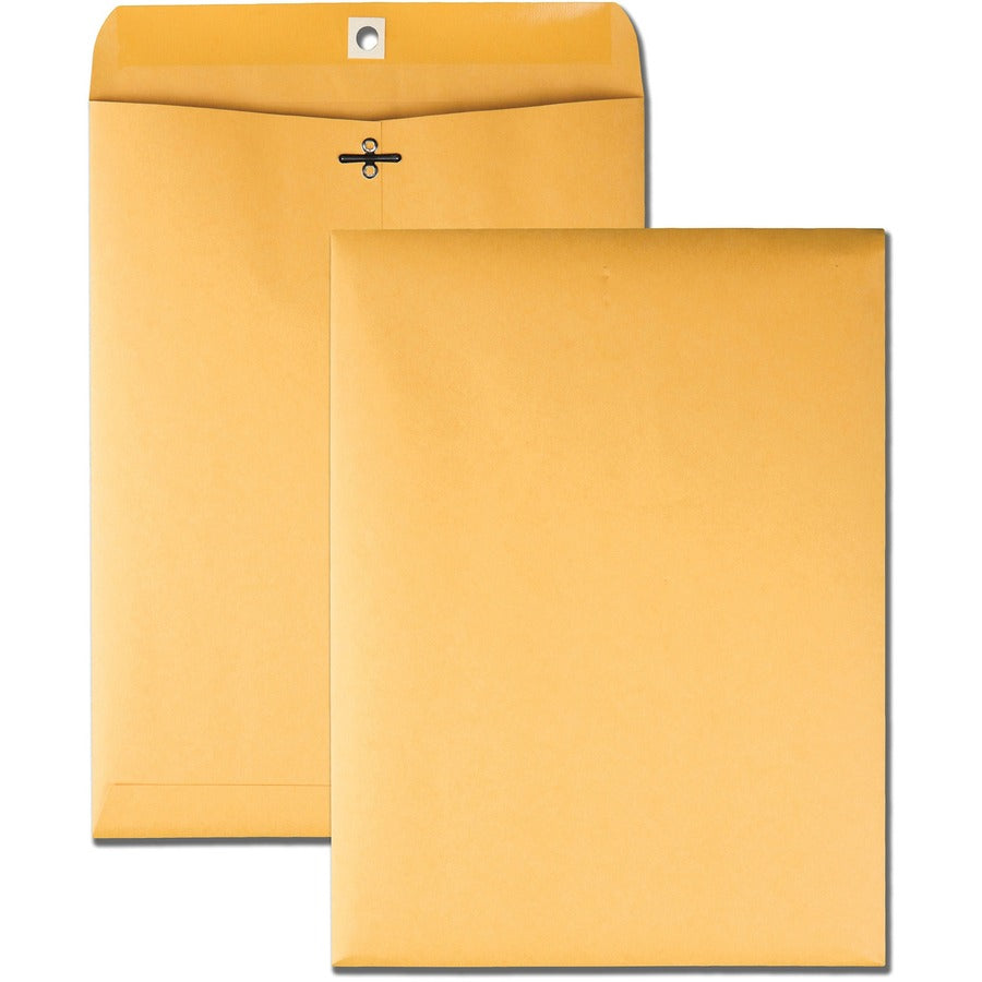 Business Source Heavy-duty Clasp Envelopes - Clasp - #63 - 6 1/2" Width x 9 1/2" Length - 28 lb - Clasp - Kraft - Kraft - 100 / Box
