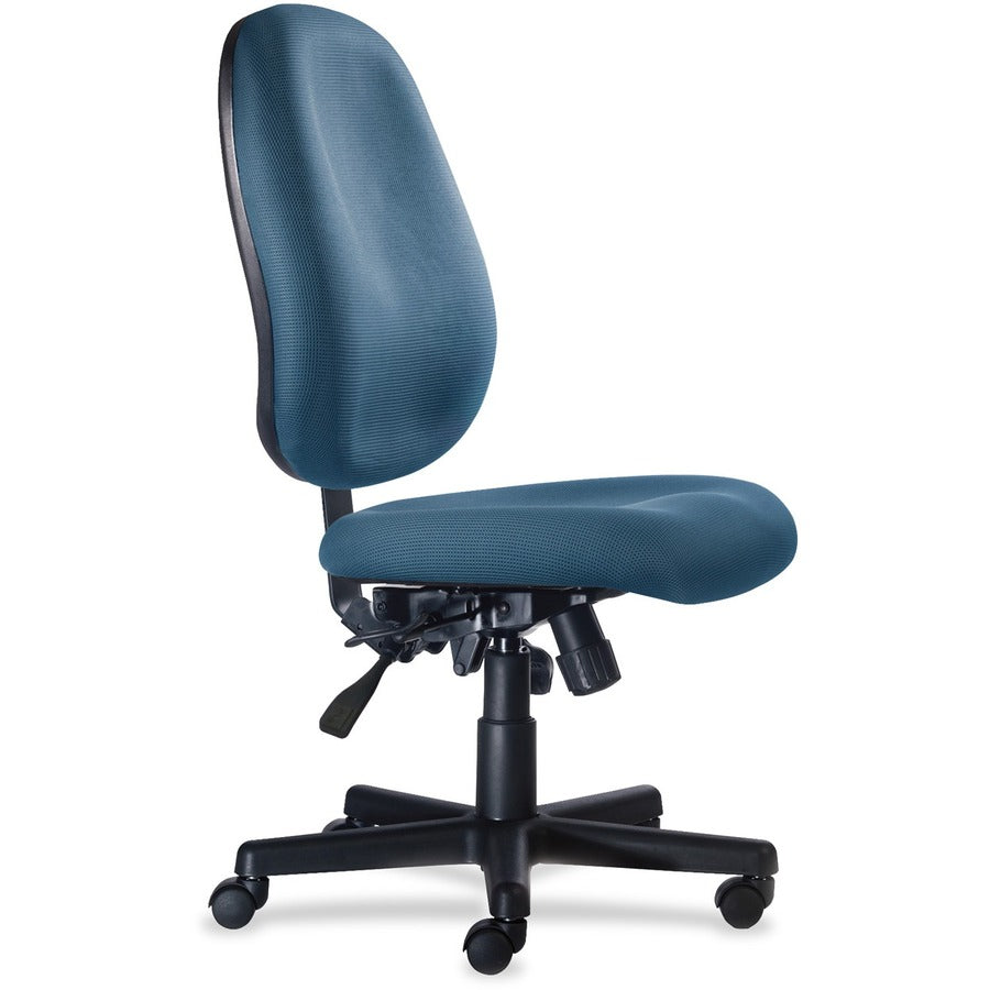 9 to 5 Seating Agent 1660 Armless Mid-Back Task Chair - Peacock Seat Color - Polyester Seat Material - Acrylic Back Material - 5-star Base - 1 Each