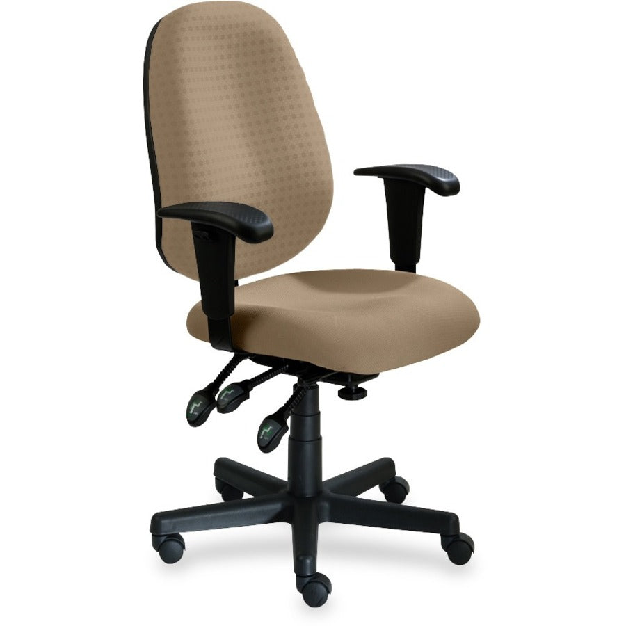 9 to 5 Seating Agent 1660 Mid-Back Task Chair with Arms - Champagne Seat Color - Polyester Seat Material - Acrylic Back Material - 5-star Base - 1 Each