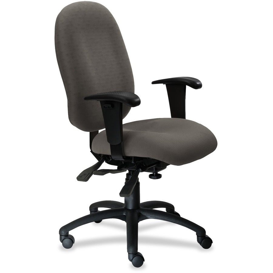 9 to 5 Seating Logic 1780 High-Back Task Chair with Arms - Lead Seat Color - Polyester Seat Material - Acrylic Back Material - 5-star Base - 1 Each