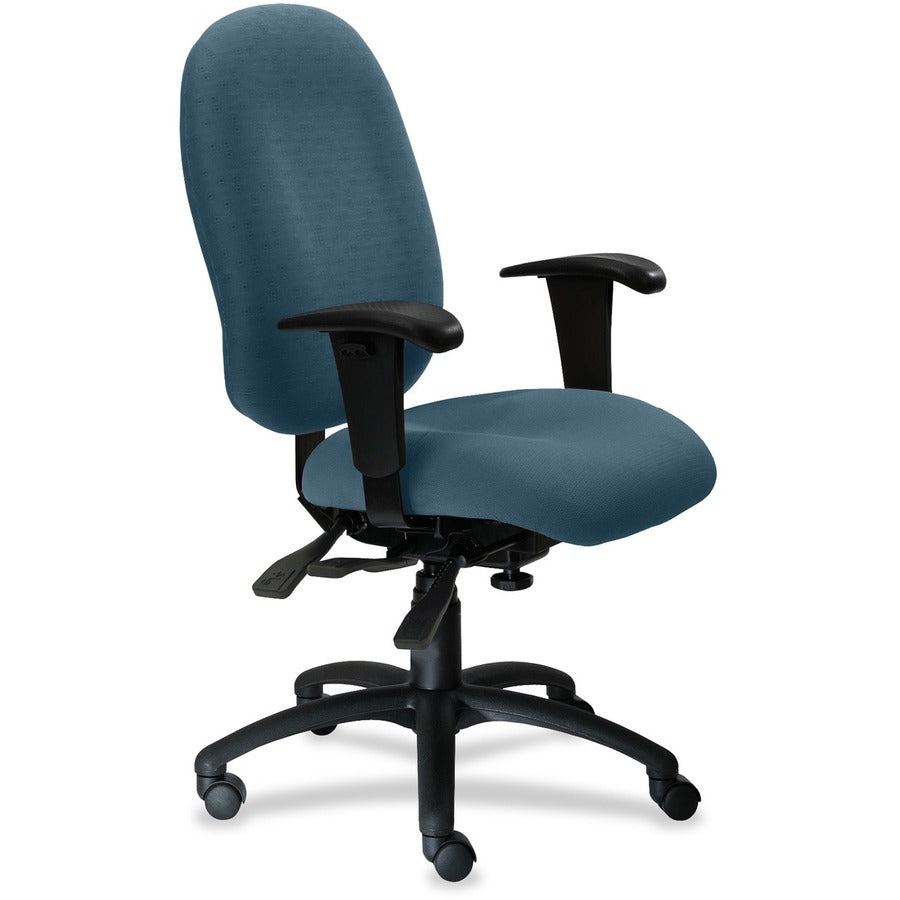 9 to 5 Seating Logic 1780 High-Back Task Chair with Arms - Peacock Seat Color - Polyester Seat Material - Acrylic Back Material - 5-star Base - 1 Each