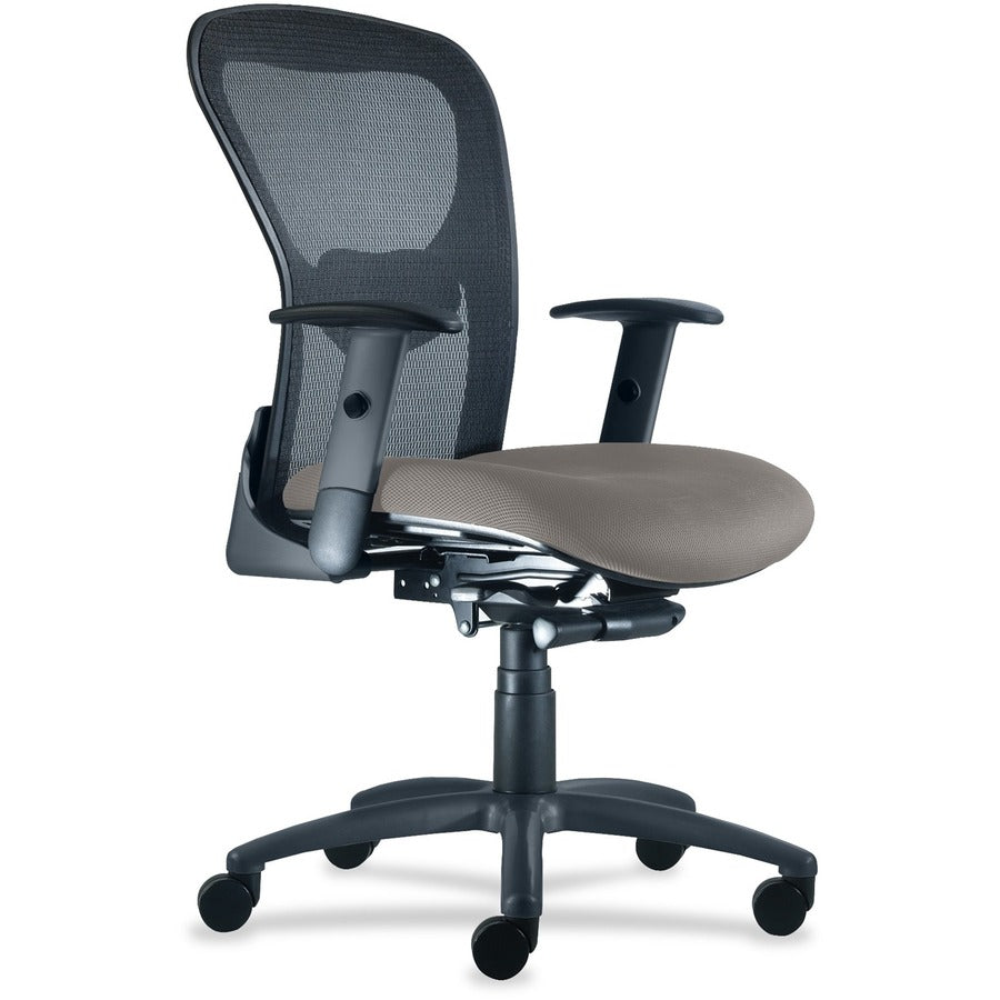 9 to 5 Seating Strata 1560 Mid Back Mesh Chair with Silver Accent - Lead Seat Color - Polyester Seat Material - Acrylic Back Material - 5-star Base - 1 Each