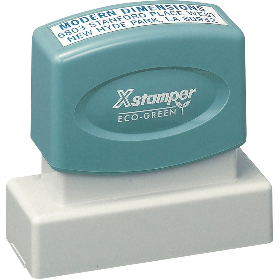Xstamper Large Business Address Stamp - Message Stamp - 0.59" Impression Width x 2.01" Impression Length - 50000 Impression(s) - 1 Each