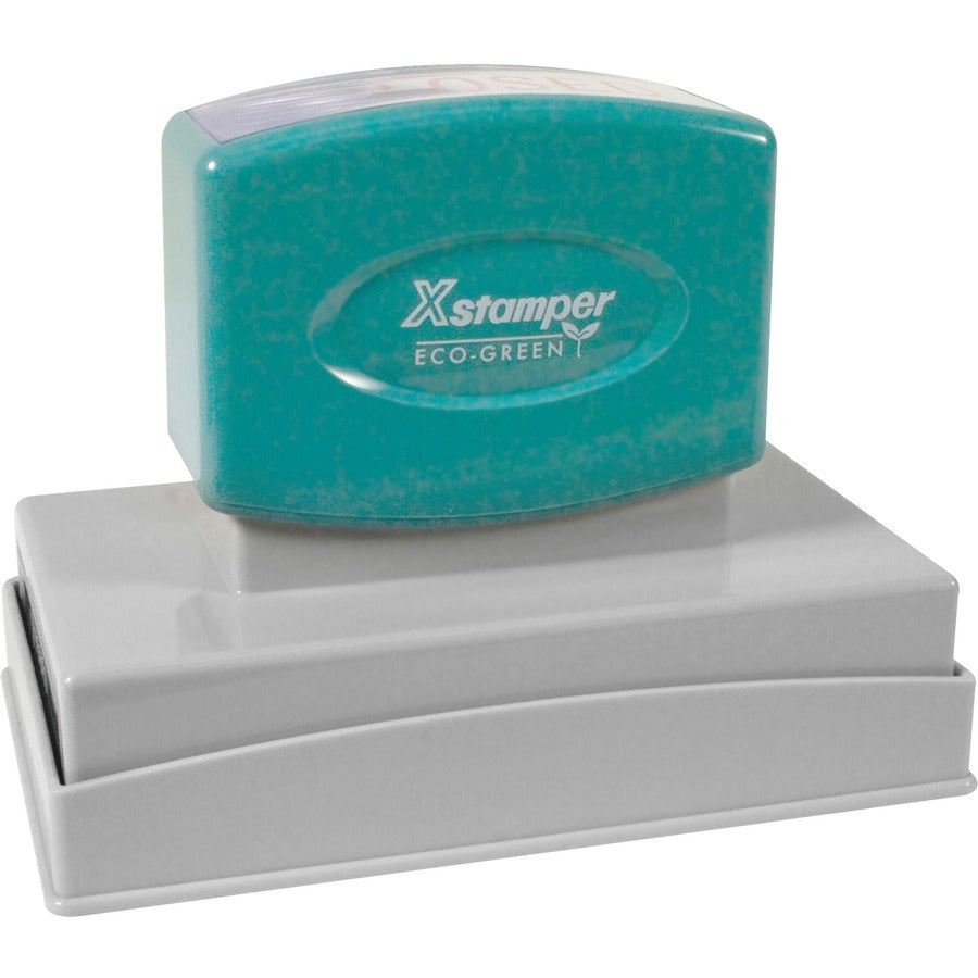 Xstamper Pre-inked Personalized Custom Stamp - Message Stamp - 1.57" Impression Width x 3.94" Impression Length - 50000 Impression(s) - 1 Each
