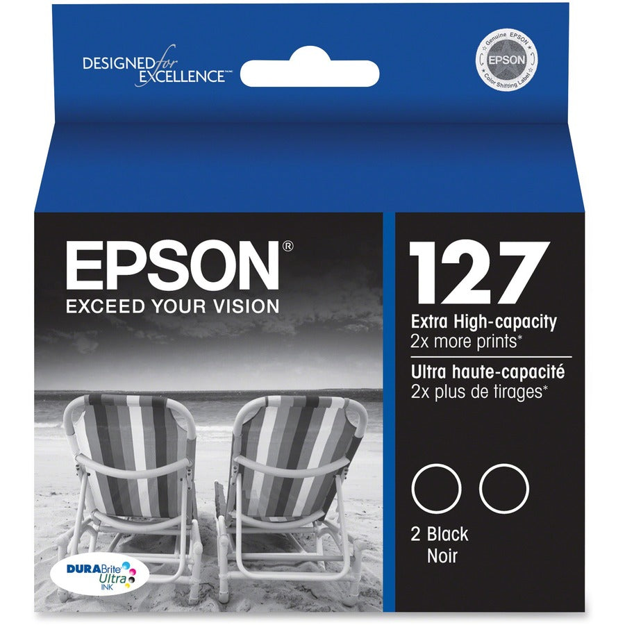 Epson DURABrite T127120-D2 Original Inkjet Ink Cartridge - Black - 1 Each - Inkjet - Black