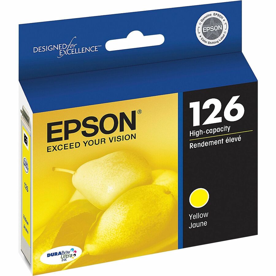 Epson DURABrite 126 Original Inkjet Ink Cartridge - Yellow - 1 Each - 480 Pages