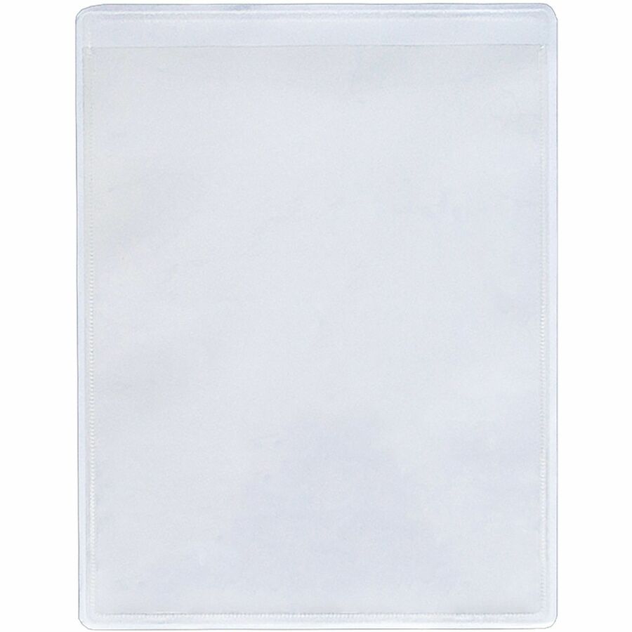 Business Source Self-Adhesive Shop Ticket Holders - 8.5" Height x 11" Width - Vinyl - Clear - 50 / Box