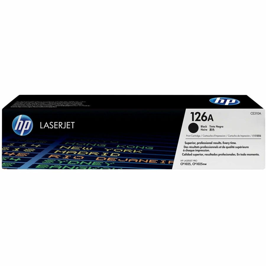 HP 126A (CE310A) Original Standard Yield Laser Toner Cartridge - Single Pack - Black - 1 Each - 1200 Pages