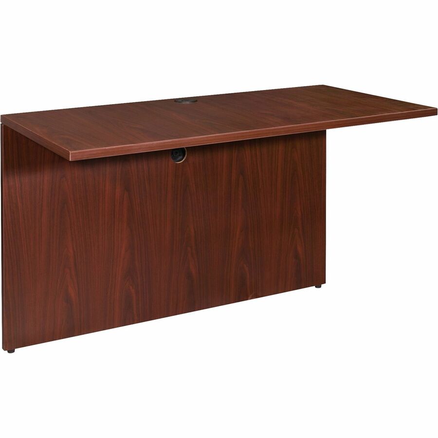 Lorell Essentials Series Bridge - 29.5" Height x 47.3" Width x 23.6" Depth x 1" Thickness - Finish: Laminate, Mahogany - Grommet, Modesty Panel, Durable - 1 Each