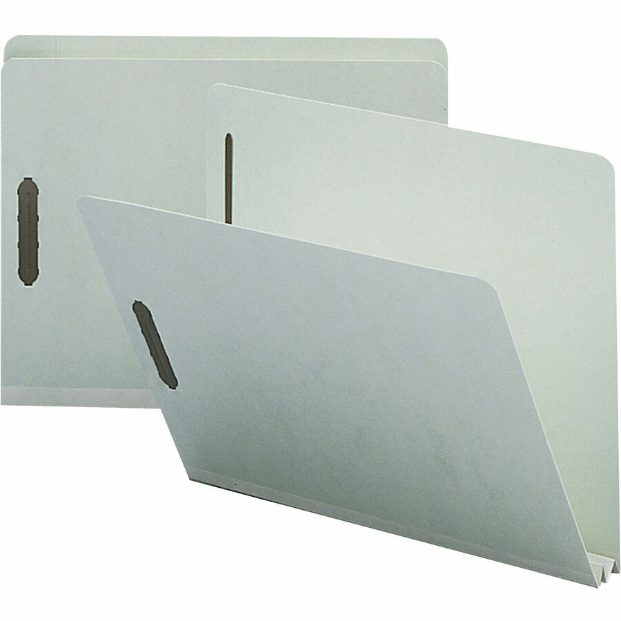 Nature Saver Letter Recycled Fastener Folder - 8 1/2" x 11" - 2" Expansion - 2 Fastener - 2" for Folder - 25 pt. - Pressboard, Tyvek - Gray - 100% Recycled - 25 / Box