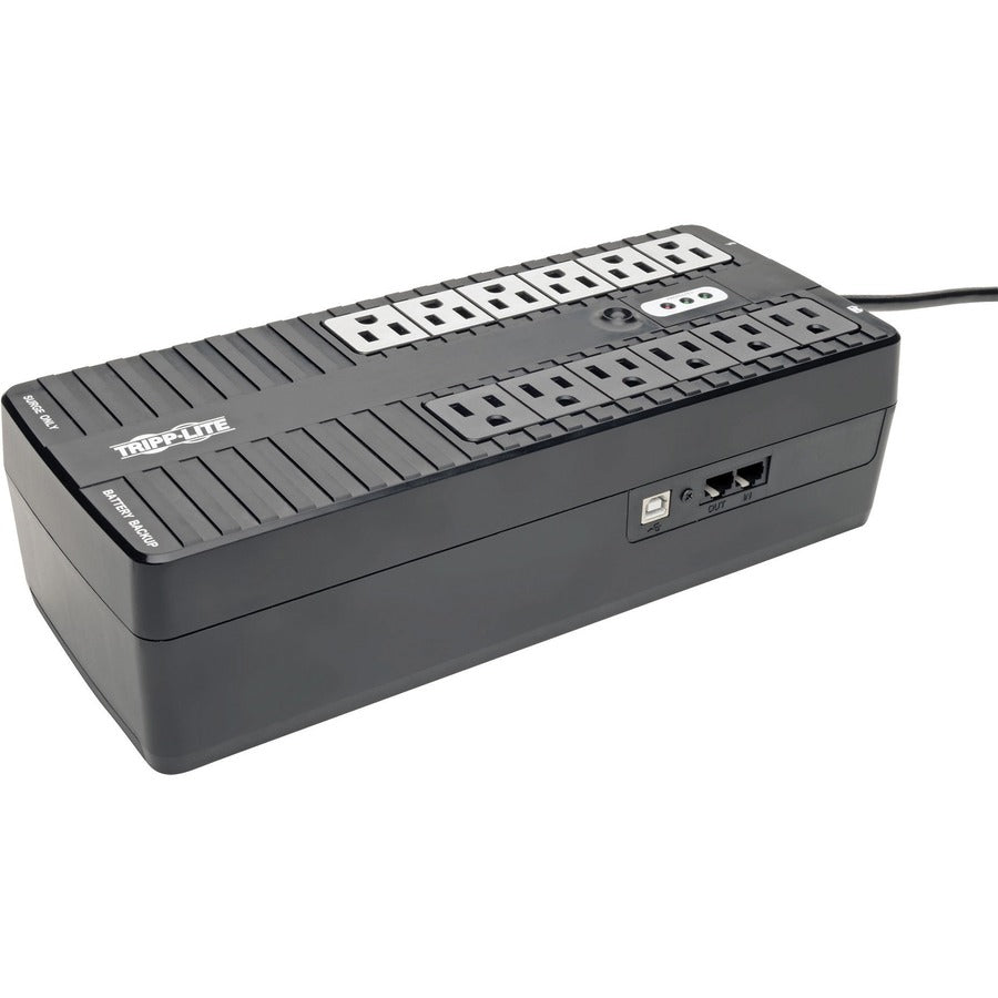 Tripp Lite series 750VA 6UPS/Surge and 6 Surge UPS System - Ultra-compact Desk-mount - 4 Hour Recharge - 2.50 Minute Stand-by - 110 V AC Input - 120 V AC Output - USB - 12 x NEMA 5-15R Receptacle(s) - 6 x Battery/Surge Outlet