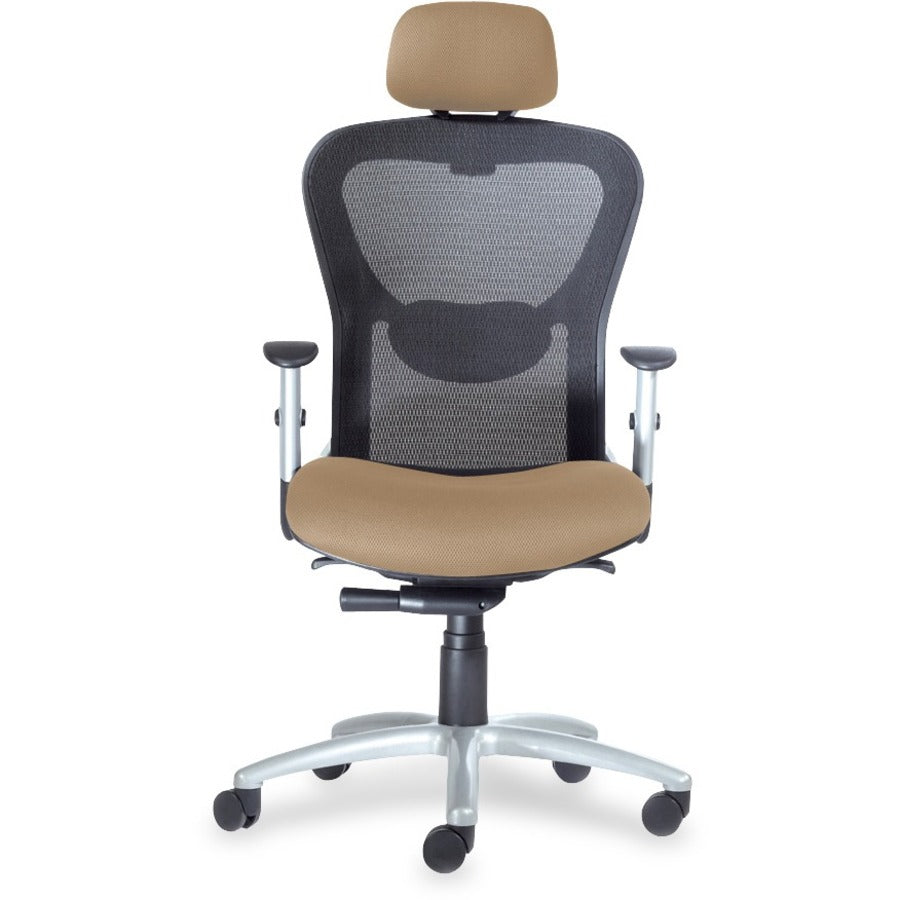 9 to 5 Seating Strata 1580 High Back Executive Chair - Champagne Seat Color - Polyester Seat Material - 5-star Base - 1 Each
