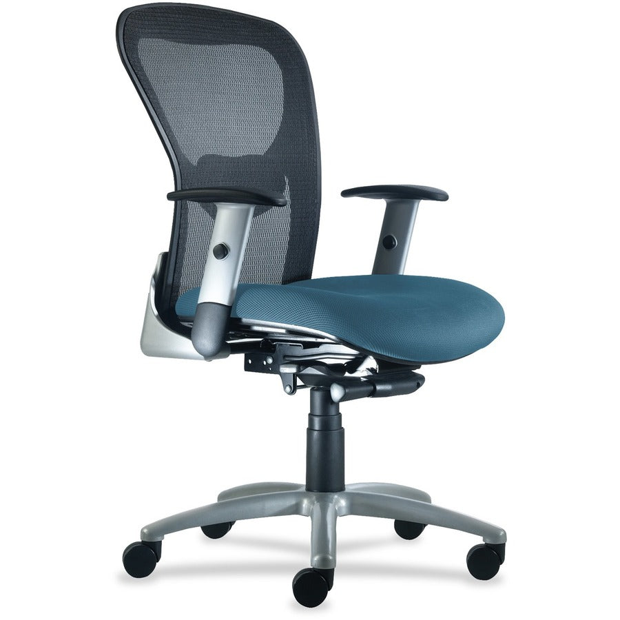 9 to 5 Seating Strata 1560 Mid Back Management Chair - Peacock Seat Color - Polyester Seat Material - 5-star Base - 1 Each