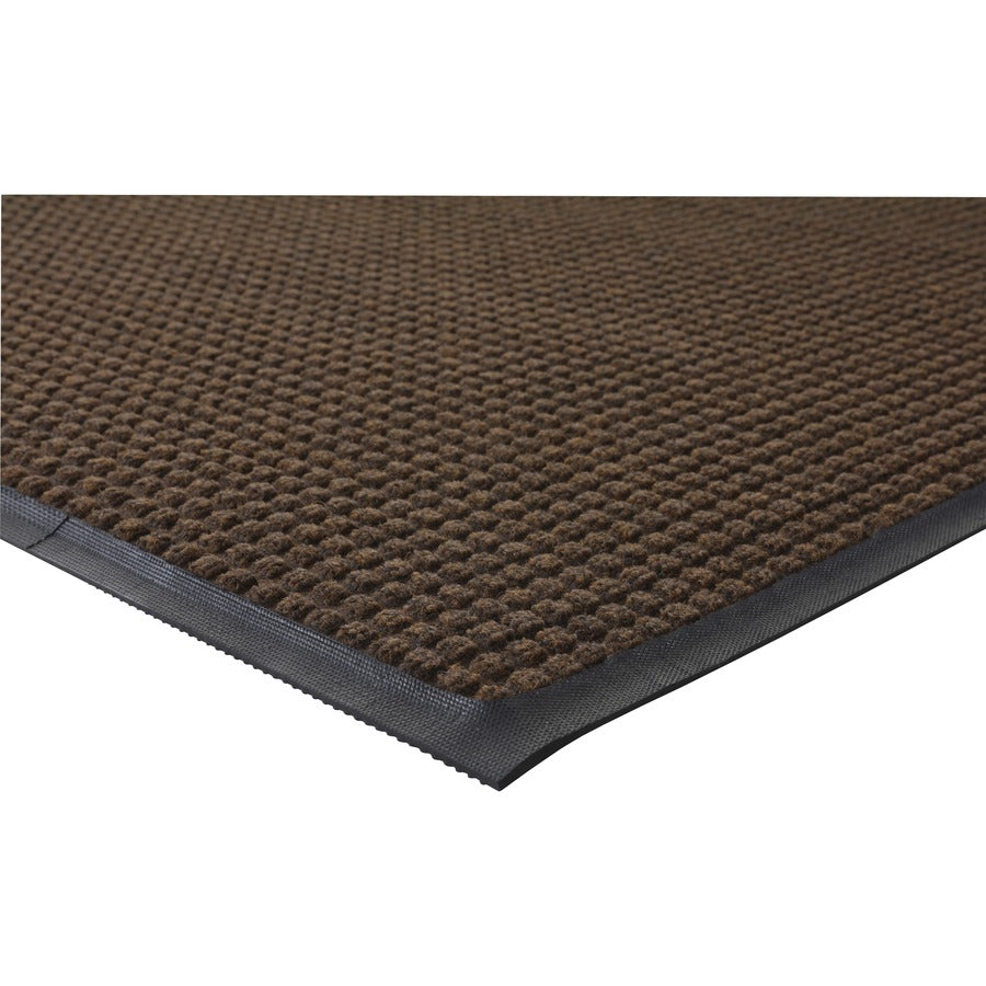 Genuine Joe Waterguard Wiper Scraper Floor Mats - Carpeted Floor, Indoor, Outdoor - 72" Length x 48" Width - Polypropylene - Brown - 1 Each