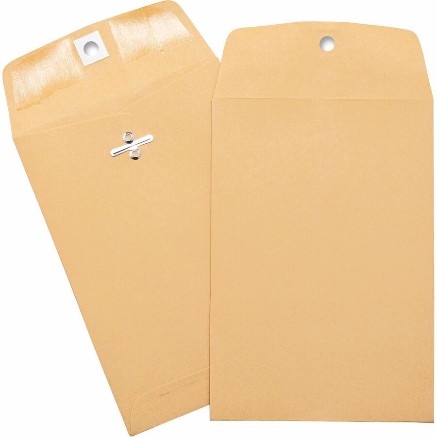 Business Source Heavy-duty Clasp Envelopes - Clasp - #35 - 5" Width x 7 1/2" Length - 28 lb - Clasp - Brown Kraft - Kraft - 1 Box