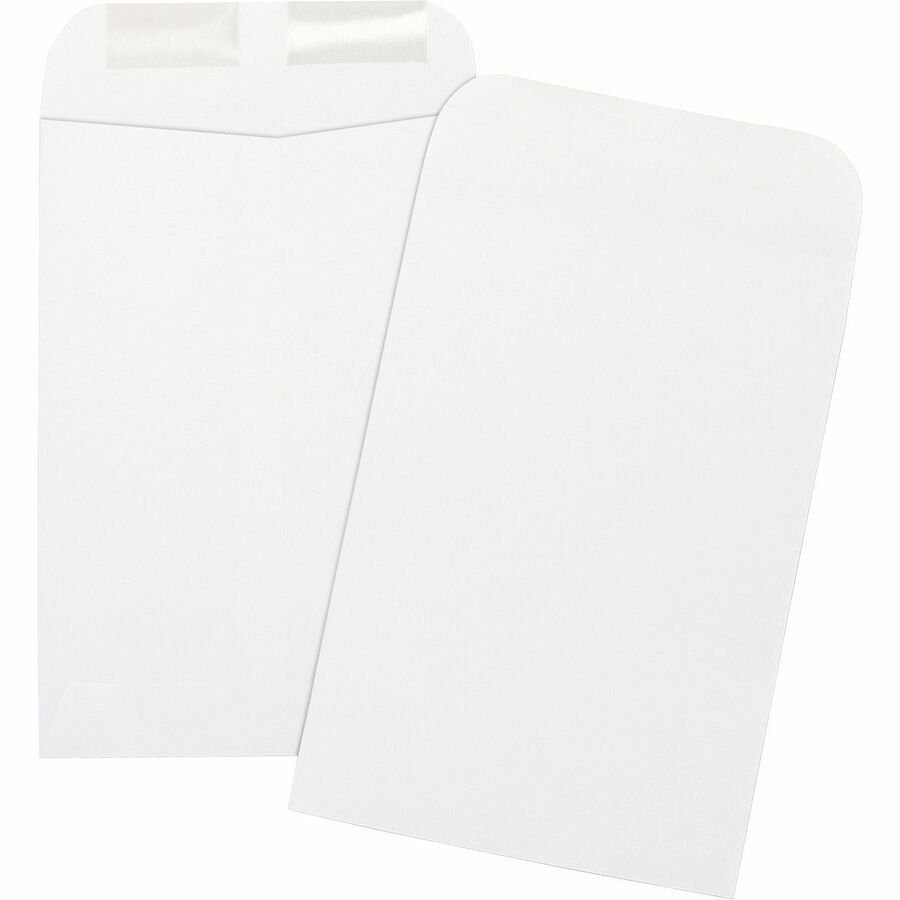 Business Source Durable Open-End Catalog Envelopes - Catalog - #1 3/4 - 6 1/2" Width x 9 1/2" Length - 24 lb - Gummed - White - Wove - 1 Box