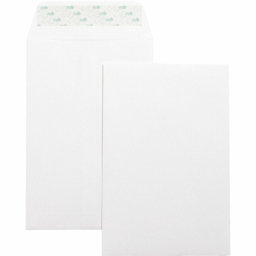 Business Source Self-Seal 6"x9" Catalog Envelopes - Catalog - 6" Width x 9" Length - 28 lb - Self-sealing - White - Wove - 100 / Box