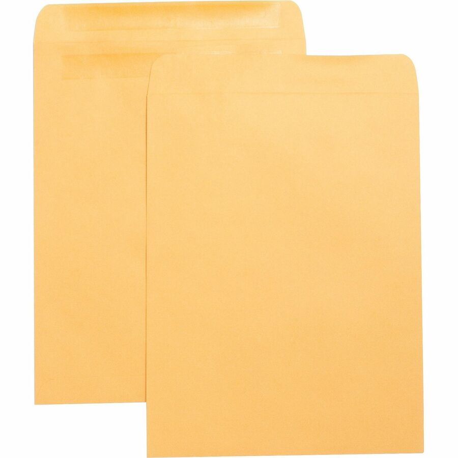 Business Source Press-To-Seal Catalog Envelopes - Catalog - 10" Width x 13" Length - 28 lb - Self-sealing - Brown Kraft - Kraft - 1 Box