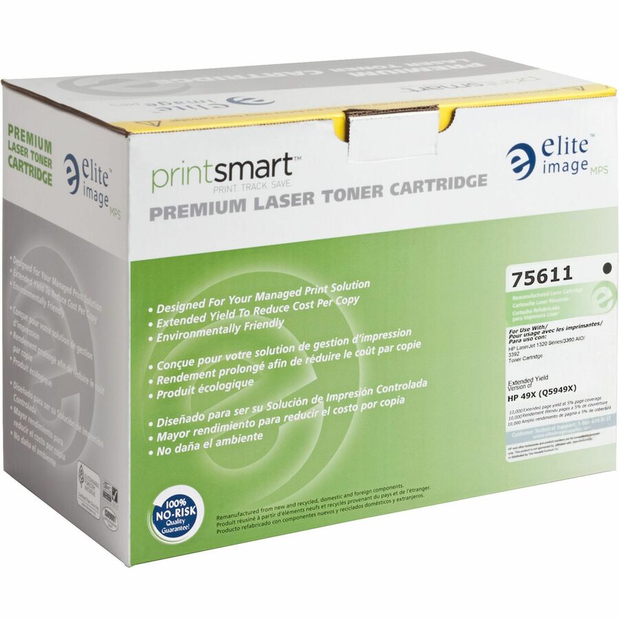 Elite Image Remanufactured Laser Toner Cartridge 49X (Q5949X) - Black - 1 Each - 10000 Pages