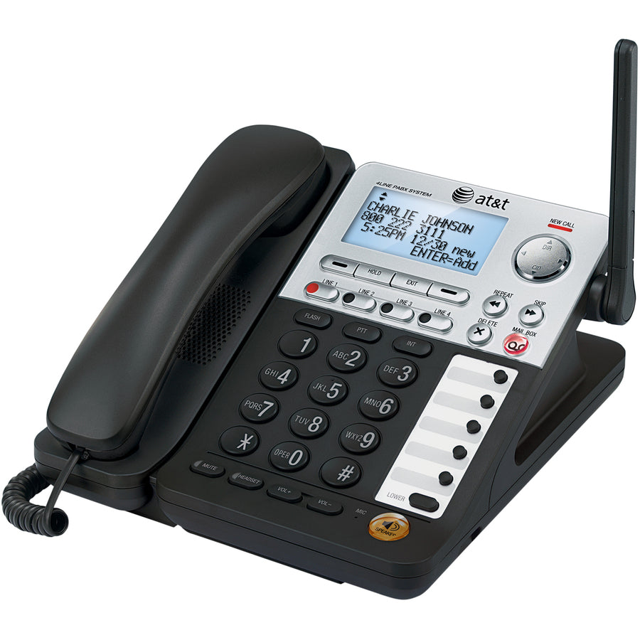 VTech SB67148 Cordless Phone - Black, Silver - 4 x Phone Line - Speakerphone - Backlight