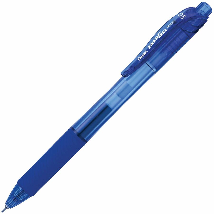 EnerGel EnerGel-X Retractable Gel Pens - Refillable - Retractable - Blue Ink - Gel-based - Blue Barrel - 12 / Dozen