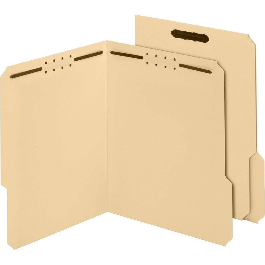 Pendaflex 1/3 Tab Cut Letter Recycled Top Tab File Folder - 8 1/2" x 11" - 3/4" Expansion - 2 x Prong K Style Fastener - 2" for Folder - Top Tab Location - Assorted Tab Position - 11 pt. - Manila Paper - Manila - Acid-free, Archival-safe, Reinforced Ta...