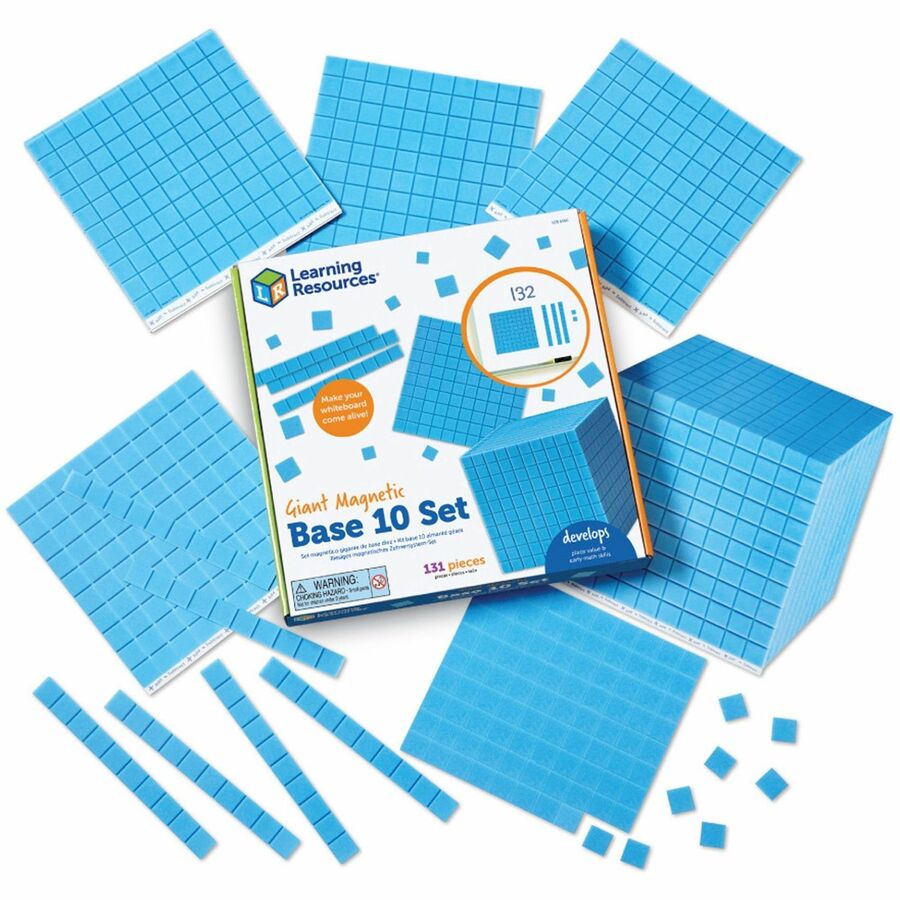 Learning Resources Giant Magnetic Base Ten Set - 6-8 Year - 121 Pieces