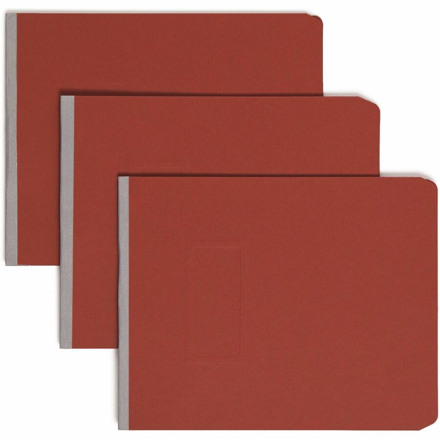 Smead Report Cover - 2" Folder Capacity - 8 1/2" x 11" - 2" Expansion - 1 Fastener - 25 pt. - Pressboard - Red - Metal Compressor, Hinged - 60% Recycled - 1 Each