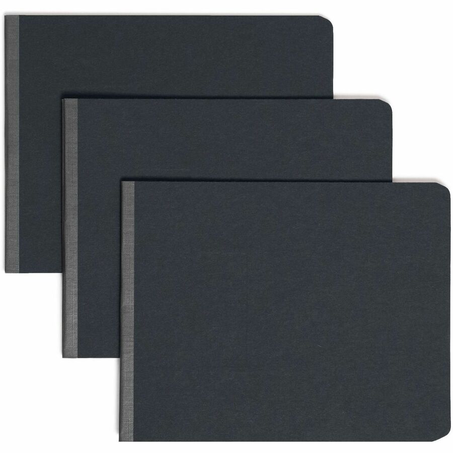 Smead Report Cover - 2" Folder Capacity - 8 1/2" x 11" - 2" Expansion - 1 Fastener - 25 pt. - Pressboard - Black - Metal Compressor, Hinged - 60% Recycled - 1 Each