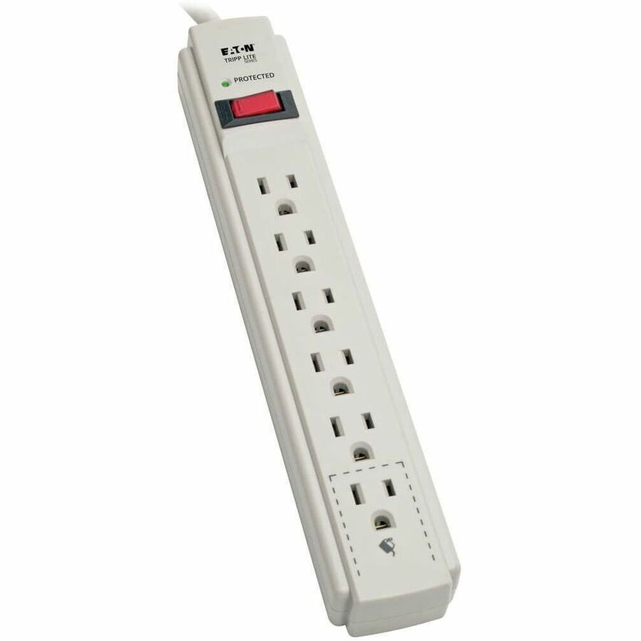 Tripp Lite series Protect It! TLP615 6-Outlets Surge Suppressor - NEMA 5-15P - 6 x NEMA 5-15R - 1875 VA - 790 J - 120 V AC Input - 120 V AC Output - 15 ft