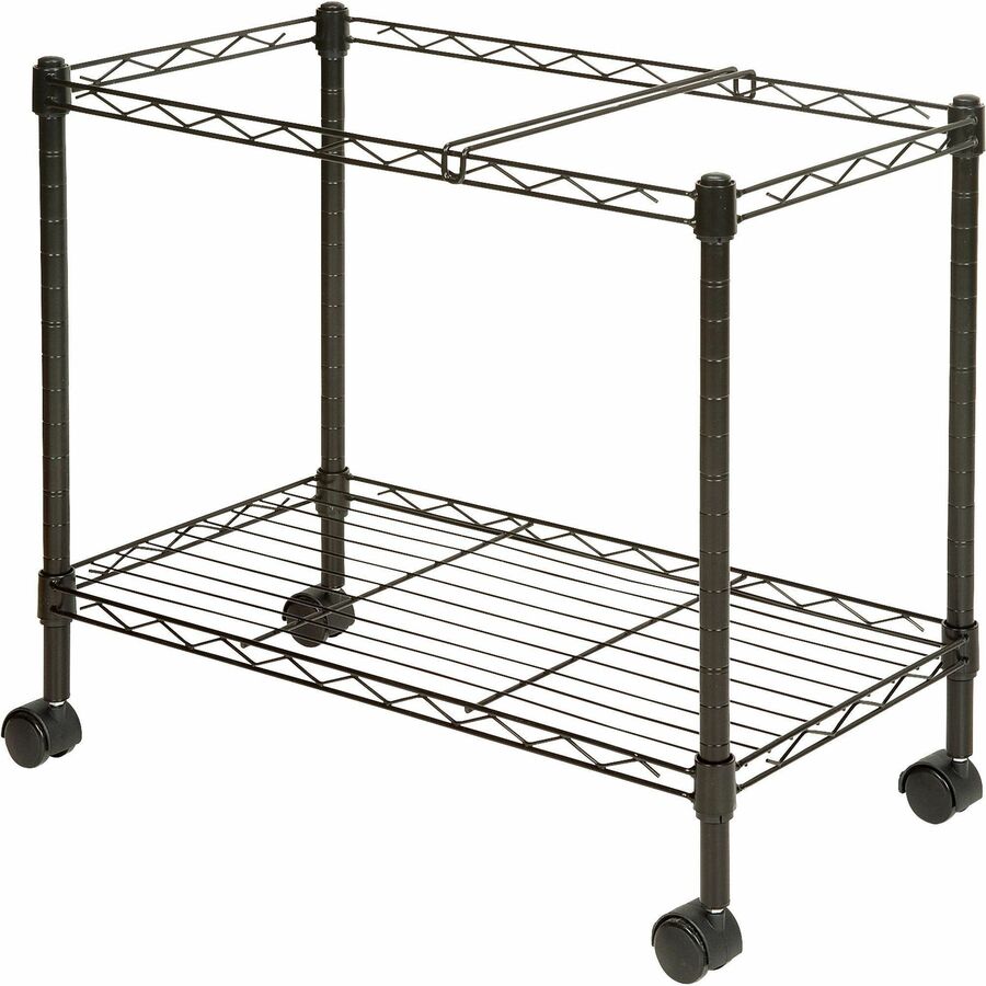 Lorell Mobile File Cart - 4 Casters - Steel - 12.88" Width x 25.75" Depth x 20.50" Height - Black - 1 Each