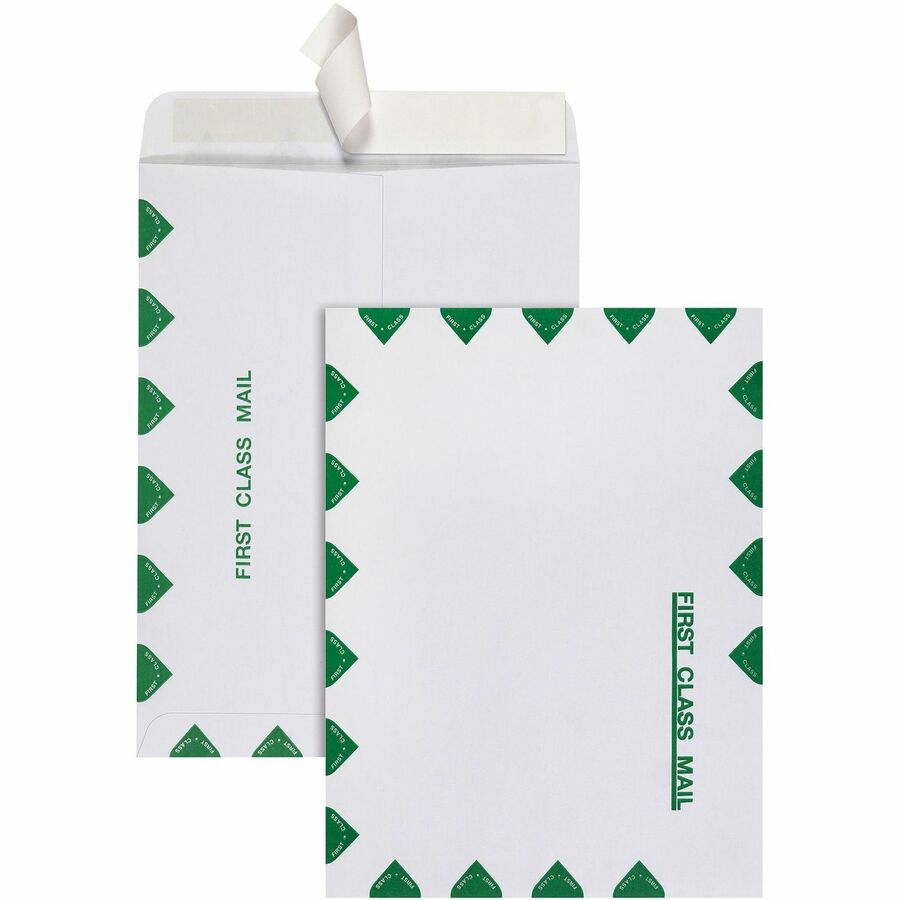 Quality Park 9 x 12 Catalog Mailing Envelopes with Redi-Strip®, Self-Seal Closure - Catalog - 9" Width x 12" Length - 28 lb - Peel & Seal - White - 100 / Box
