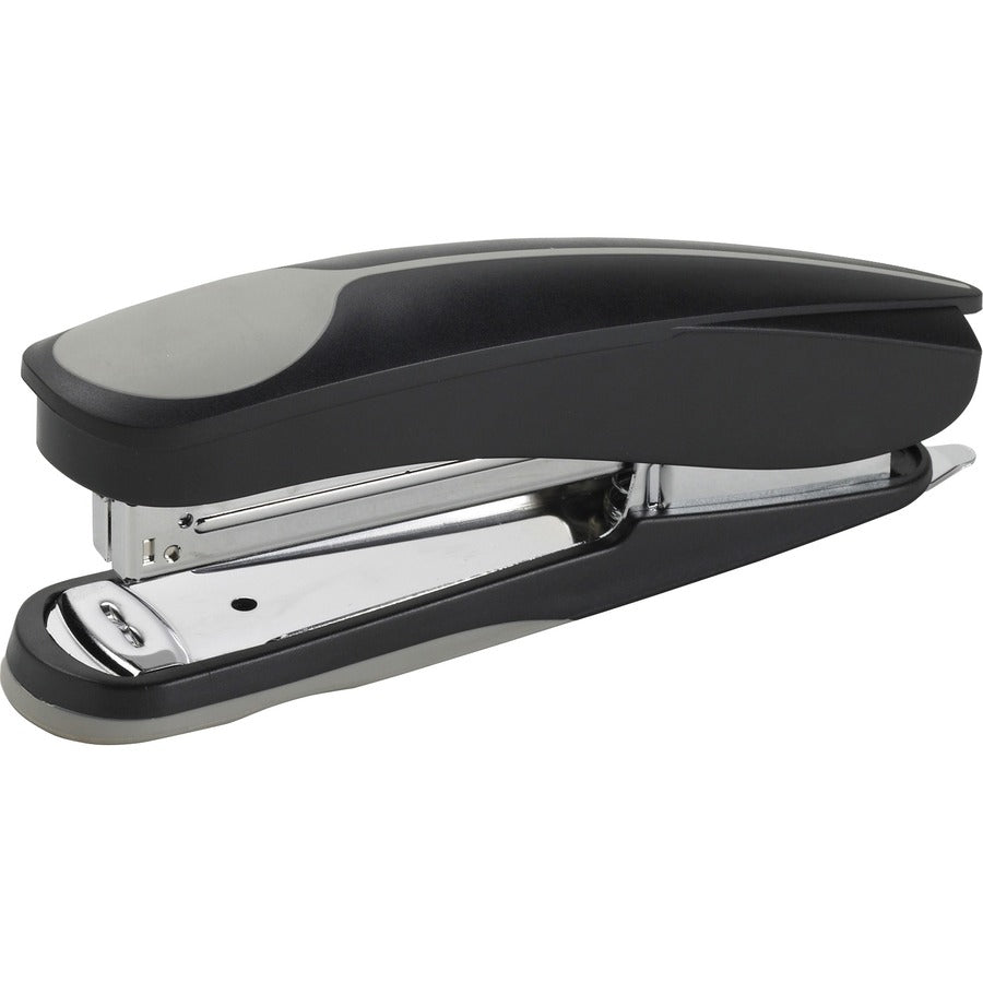Business Source Dual Shot Full-strip Stapler - Staples Upto 20 Sheet of 20lb Paper - Holds Upto 210 Staple - Full Strip - Staple Size: 0.25" - Black - Plastic - 1 Each