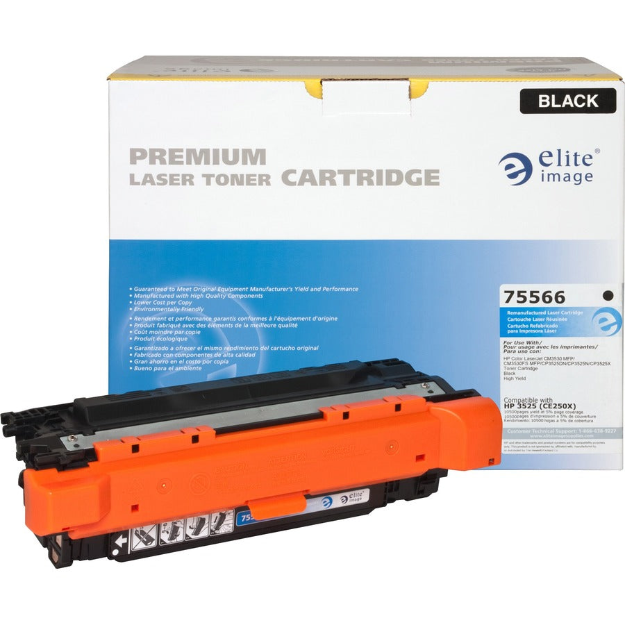 Elite Image Remanufactured Laser Toner Cartridge 504X (CE250X) - Black - 1 Each - 10500 Pages