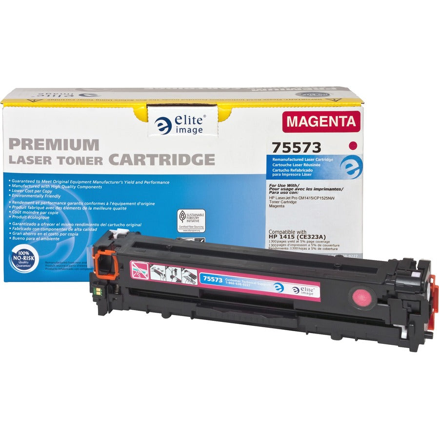 Elite Image Remanufactured Laser Toner Cartridge 128A (CE323A) - Magenta - 1 Each - 1300 Pages