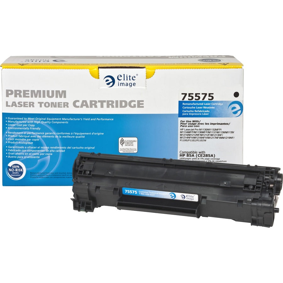 Elite Image Remanufactured Laser Toner Cartridge 85A (CE285A) - Black - 1 Each - 1600 Pages