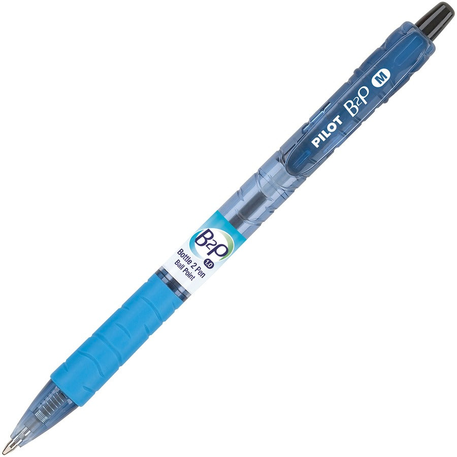 Pilot Med-Point Ballpoint Pens - Refillable - Retractable - Black Ink - Gel-based - Plastic Barrel - 12 / Dozen